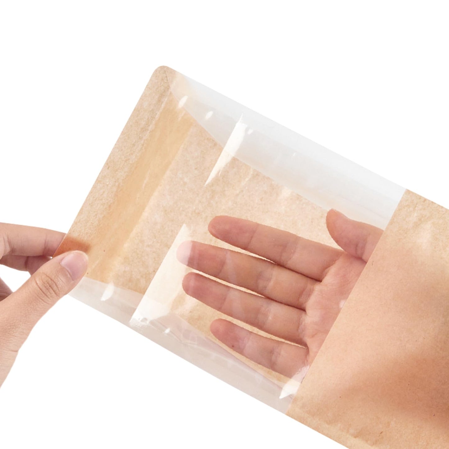 Ocmoiy 50Pcs Large Bread Bags for Homemade Bread, Resealable Sourdough Bread Bags, Clear Front Tin Tie Tab Lock Bread Storage Bags with Window Paper Treat Bags (8.7x4.3x11 Inch)