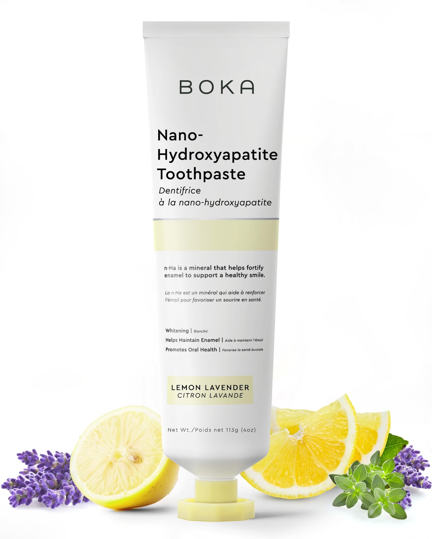 Boka Fluoride Free Toothpaste Nano Hydroxyapatite, Stocking Stuffers Remineralizing, Whitening - Dentist Recommended for Adult, Kids Oral Care Ela Mint Flavor, 4 Fl Oz 1Pk US Manufactured