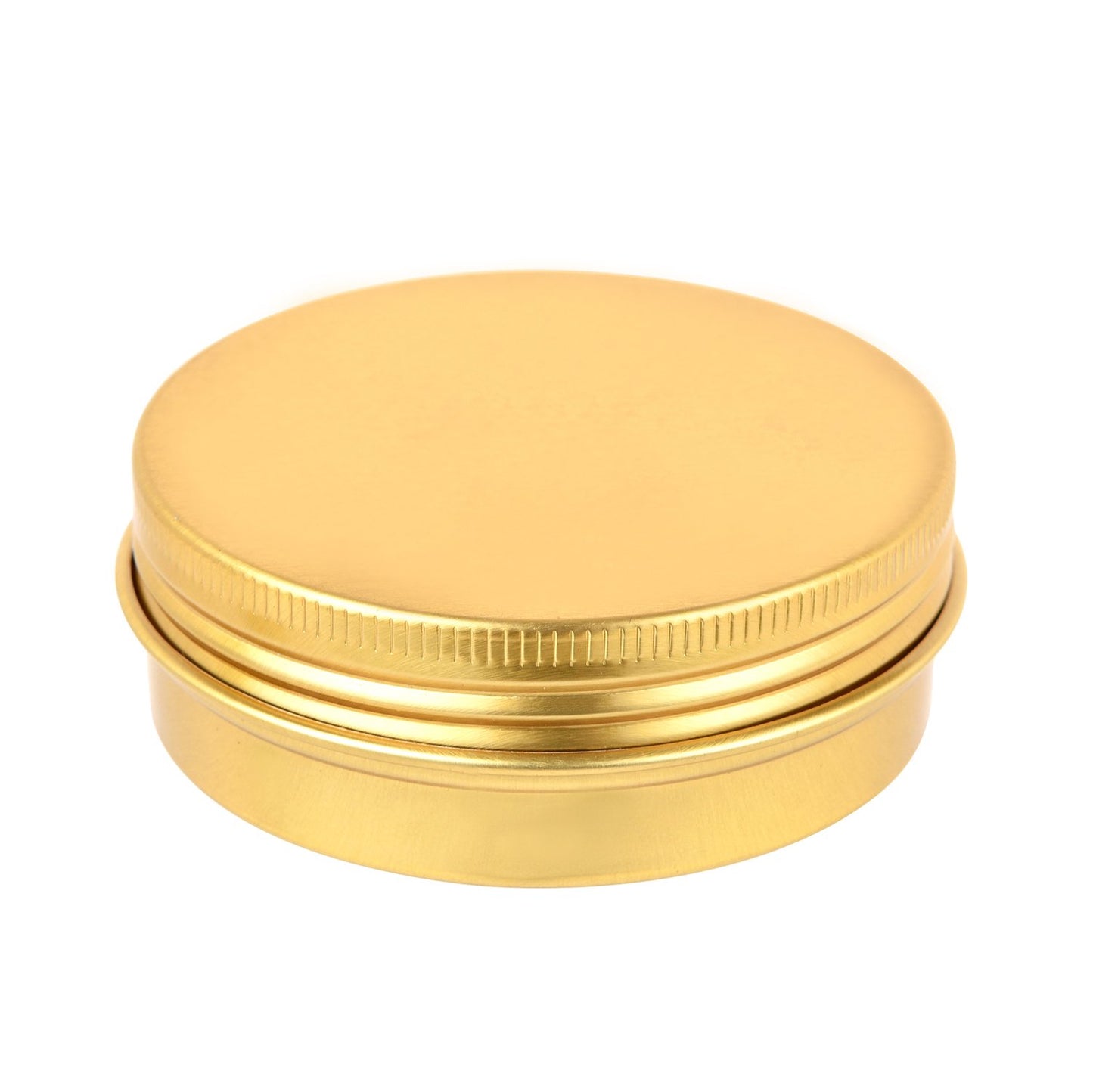 2oz 60ml Metal Storage Tins, Aluminum 2 oz Tins Jars Round Tin Containers, Empty Salve Jars Screw Top Tin Cans for Store Spices,Candies,Tea or Gift Giving,Gold(Pack of 14)