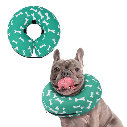 Supet Inflatable Dog Cone Collar Alternative After Surgery, Doggie Neck Donut Collar Recovery ECollar, Soft Dog Cone for Small Medium Large Dogs
