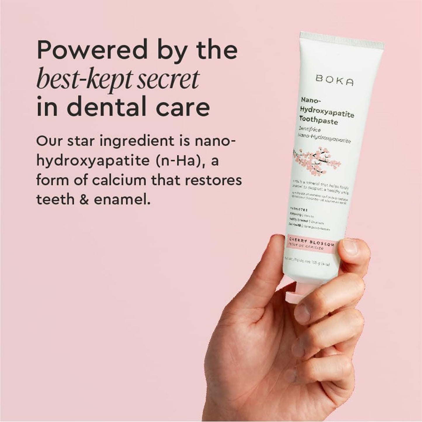Boka Fluoride Free Toothpaste Nano Hydroxyapatite, Stocking Stuffers Remineralizing, Whitening - Dentist Recommended for Adult, Kids Oral Care Ela Mint Flavor, 4 Fl Oz 1Pk US Manufactured