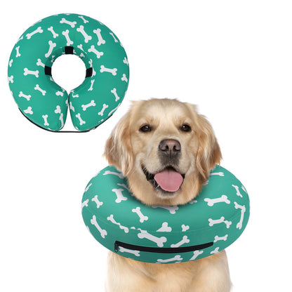 Supet Inflatable Dog Cone Collar Alternative After Surgery, Doggie Neck Donut Collar Recovery ECollar, Soft Dog Cone for Small Medium Large Dogs