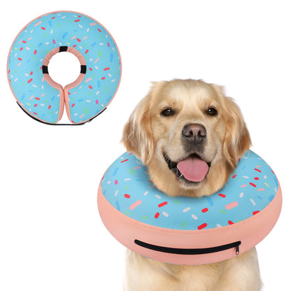 Supet Inflatable Dog Cone Collar Alternative After Surgery, Doggie Neck Donut Collar Recovery ECollar, Soft Dog Cone for Small Medium Large Dogs