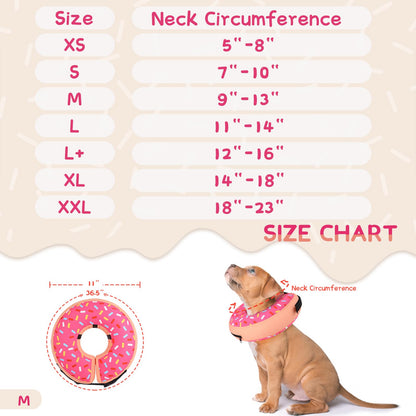 Supet Inflatable Dog Cone Collar Alternative After Surgery, Doggie Neck Donut Collar Recovery ECollar, Soft Dog Cone for Small Medium Large Dogs