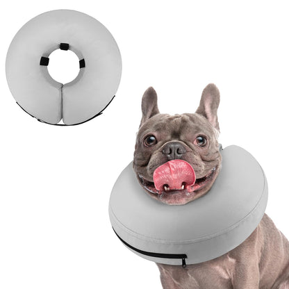 Supet Inflatable Dog Cone Collar Alternative After Surgery, Doggie Neck Donut Collar Recovery ECollar, Soft Dog Cone for Small Medium Large Dogs