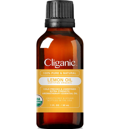 Cliganic Organic Essential Oils Set (Top 5) - 100% Pure Natural - Aromatherapy, Candle Making - Peppermint, Lavender, Eucalyptus, Lemongrass & Orange (Packaging May Vary)