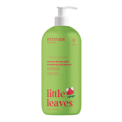 ATTITUDE Shampoo and Body Wash for Kids, EWG Verified Hair and Body Cleanser, Dermatologically Tested Soap, Plant and Mineral Based Bath Products, Vegan, Vanilla & Pear, 16 Fl Oz