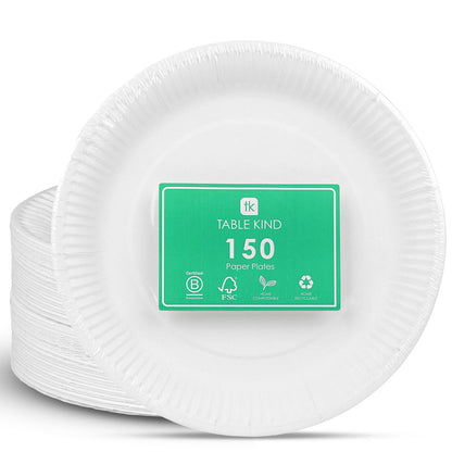 Table Kind - Paquete de 100 servilletas blancas suaves, servilletas de calidad para fiestas, catering y uso diario, ecológicas, desechables, compostables para el hogar, sostenibles y reciclables,