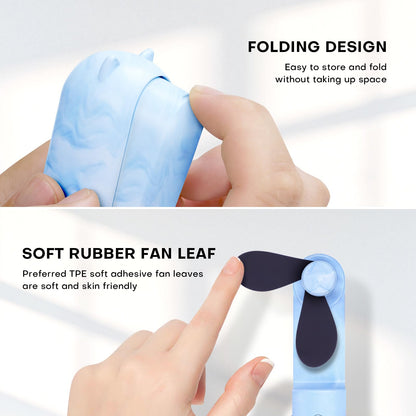 OHLGT Mini Ventilador Portátil: Silencioso, Recargable y Power Bank (9-15h)