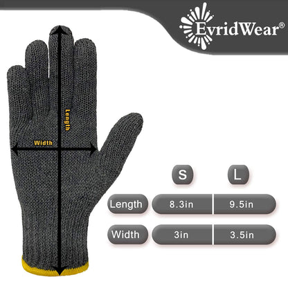 Evridwear Cotton Work Gloves Light-duty String Knit BBQ Glove Liner for Outdoor Cooking, Painting, Gardening 10/200 Pairs