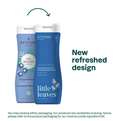 ATTITUDE Shampoo and Body Wash for Kids, EWG Verified Hair and Body Cleanser, Dermatologically Tested Soap, Plant and Mineral Based Bath Products, Vegan, Vanilla & Pear, 16 Fl Oz