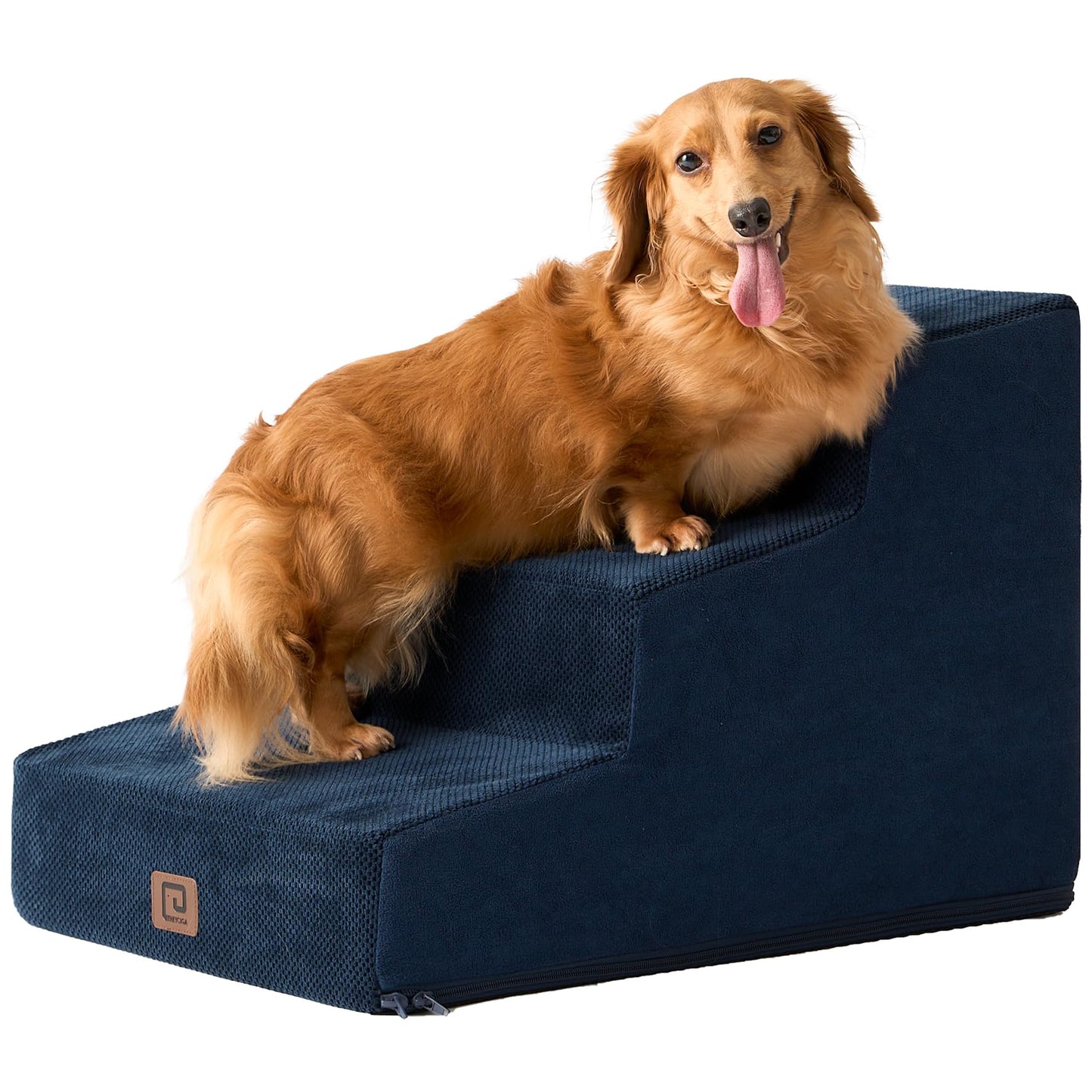 EHEYCIGA Dog Stairs for Bed 18”H, 4-Step Dog Steps for High Bed, Pet Steps for Small Dogs and Cats, Non-Slip Balanced Pet Ramp Indoor, Grey