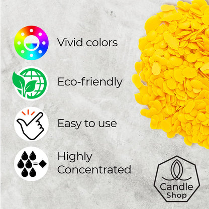 Candle Dyes for Soy Candle Making - Wax Сolor Dye Color Chips for Soy Wax - 16 Popular Colors Wax Dye Flakes