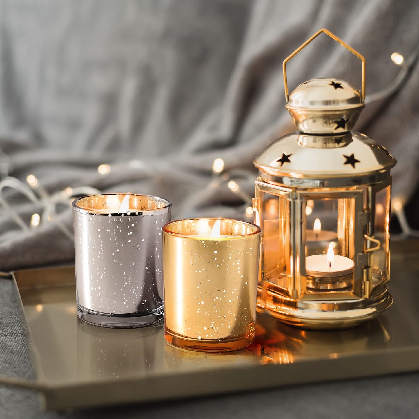 Thick Candle Jars for Making Candles 16 Pcs, 7 OZ Empty Jars with Wood Lids for Candle Making, Sample Container, Frosted White