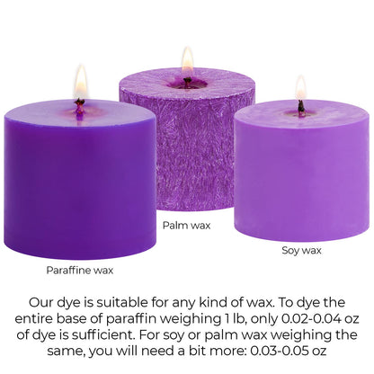 Candle Dyes for Soy Candle Making - Wax Сolor Dye Color Chips for Soy Wax - 16 Popular Colors Wax Dye Flakes