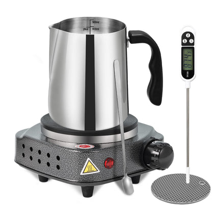 SAEUYVB Candle Making Kit with Wax Melter, Thermometer, Pouring Pot and Supplies for Beginners