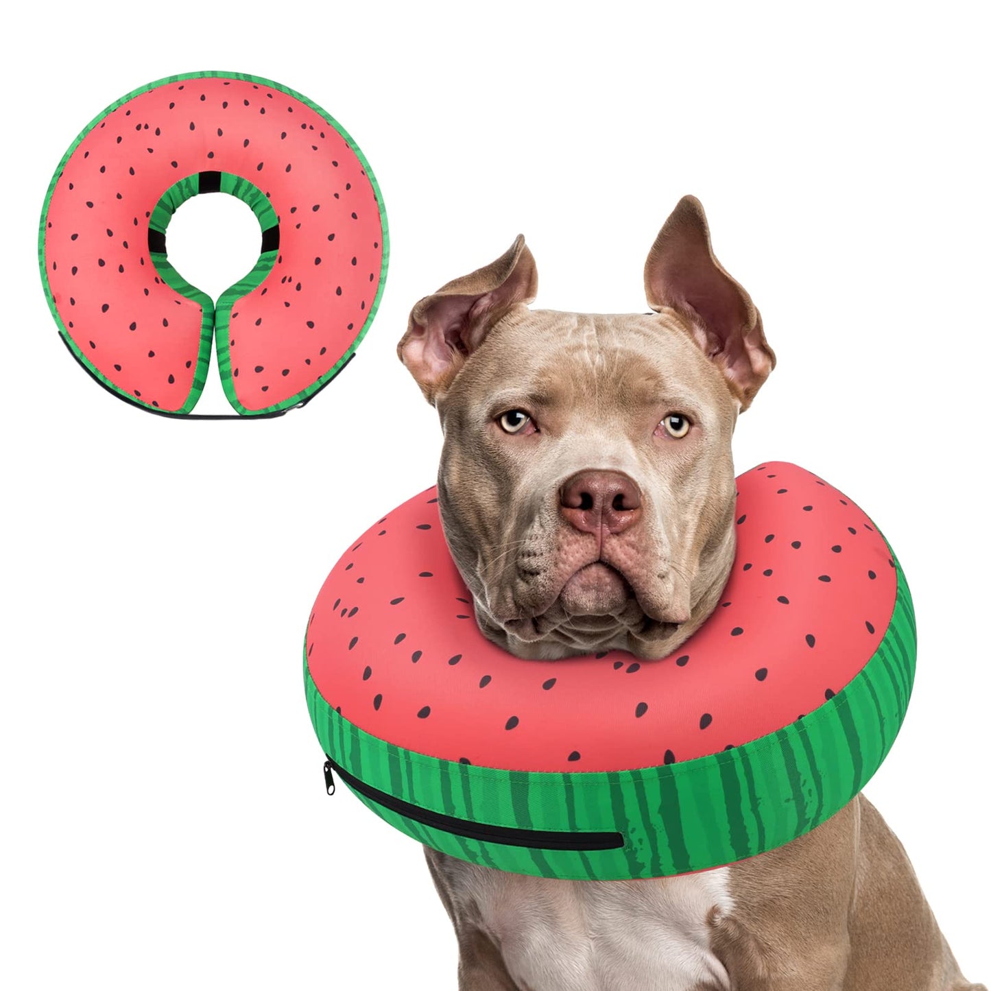 Supet Inflatable Dog Cone Collar Alternative After Surgery, Doggie Neck Donut Collar Recovery ECollar, Soft Dog Cone for Small Medium Large Dogs