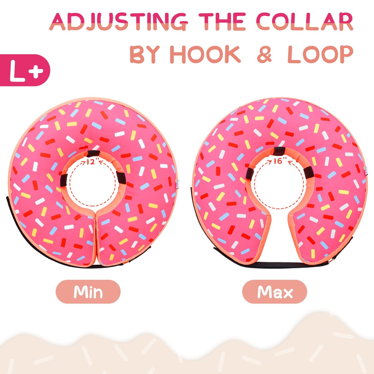 Supet Inflatable Dog Cone Collar Alternative After Surgery, Doggie Neck Donut Collar Recovery ECollar, Soft Dog Cone for Small Medium Large Dogs