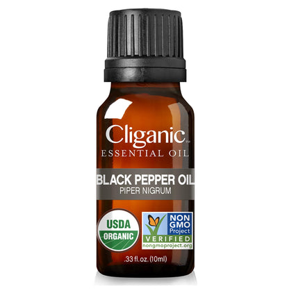 Cliganic Organic Essential Oils Set (Top 5) - 100% Pure Natural - Aromatherapy, Candle Making - Peppermint, Lavender, Eucalyptus, Lemongrass & Orange (Packaging May Vary)