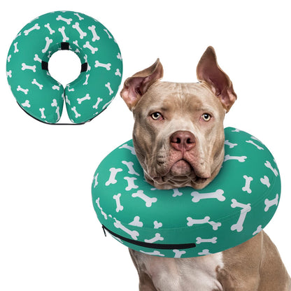 Supet Inflatable Dog Cone Collar Alternative After Surgery, Doggie Neck Donut Collar Recovery ECollar, Soft Dog Cone for Small Medium Large Dogs