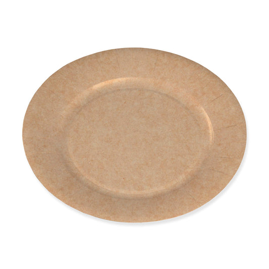 Le NAPPAGE ARTS DE LA MESA 50 Platos de cartón Kraft FSC®- Diámetro 18 cm