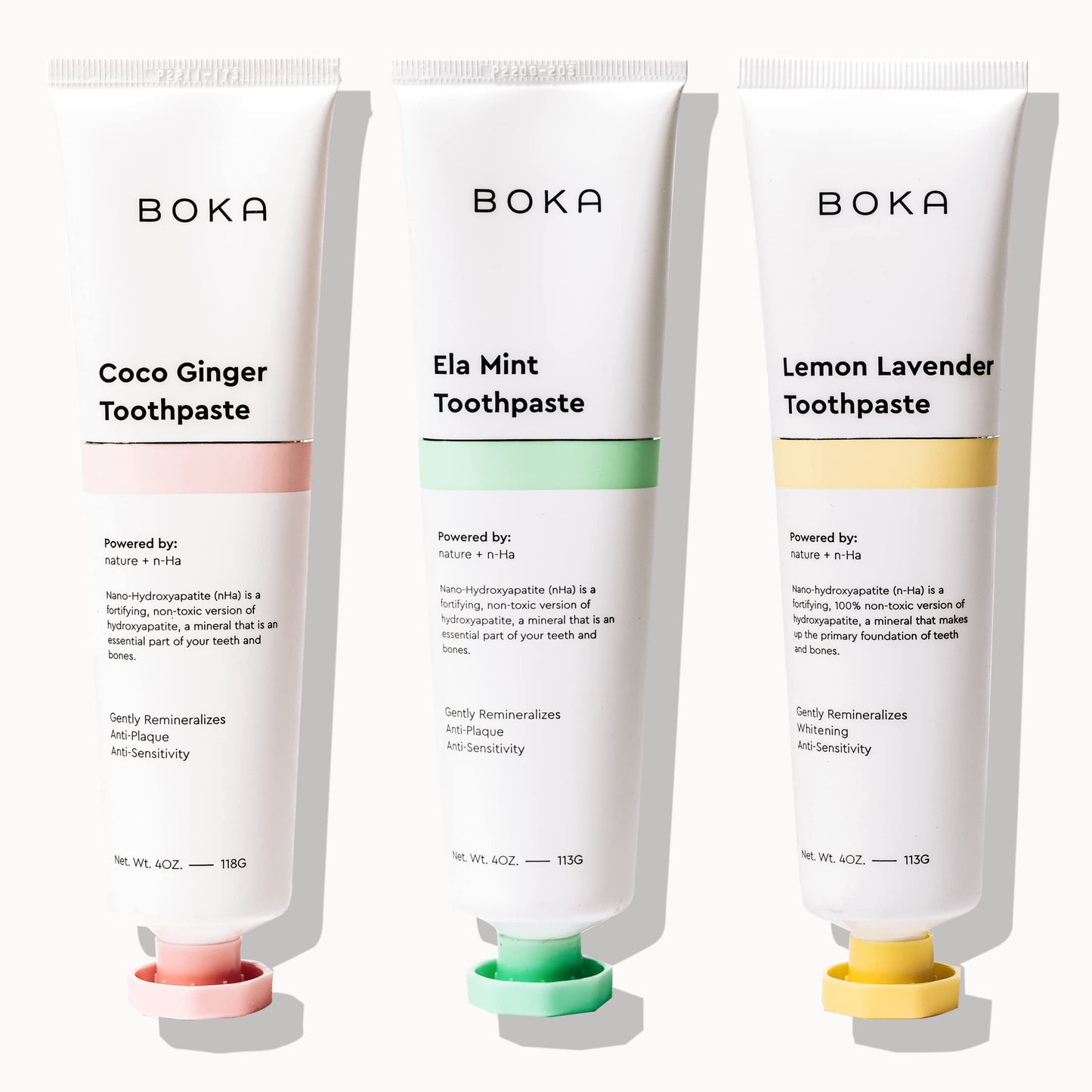 Boka Fluoride Free Toothpaste Nano Hydroxyapatite, Stocking Stuffers Remineralizing, Whitening - Dentist Recommended for Adult, Kids Oral Care Ela Mint Flavor, 4 Fl Oz 1Pk US Manufactured