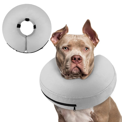 Supet Inflatable Dog Cone Collar Alternative After Surgery, Doggie Neck Donut Collar Recovery ECollar, Soft Dog Cone for Small Medium Large Dogs