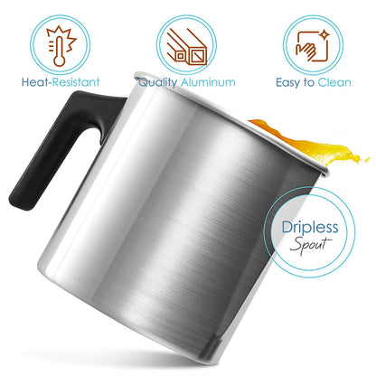 Hearth & Harbor Electric Wax Melter for Candle Making, Small 16oz Candle Wax Melting Pot, Non-Stick Candle Wax Melter for Candle Making, Candle Maker Machine - Fast, Easy, & Clean Candle Melting Pot