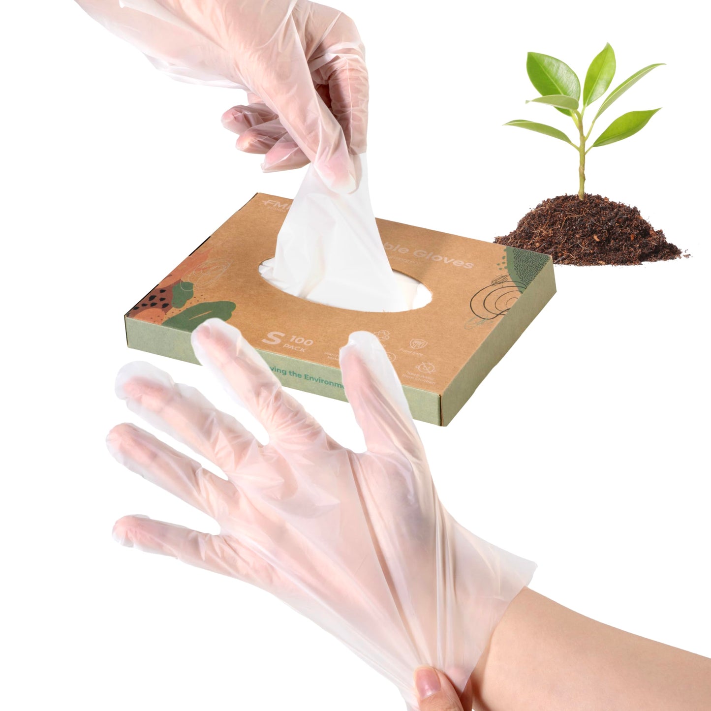 Fit Meal Prep 100/200/600/2000 Pack Compostable Food Prep Gloves Biodegradable Gloves, Cooking Gloves Food Safe Gloves