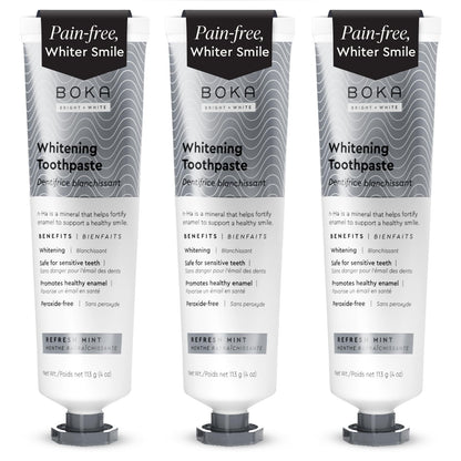 Boka Fluoride Free Toothpaste Nano Hydroxyapatite, Stocking Stuffers Remineralizing, Whitening - Dentist Recommended for Adult, Kids Oral Care Ela Mint Flavor, 4 Fl Oz 1Pk US Manufactured