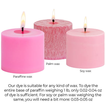 Candle Dyes for Soy Candle Making - Wax Сolor Dye Color Chips for Soy Wax - 16 Popular Colors Wax Dye Flakes
