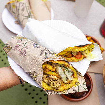 Table Kind - Paquete de 100 servilletas blancas suaves, servilletas de calidad para fiestas, catering y uso diario, ecológicas, desechables, compostables para el hogar, sostenibles y reciclables,