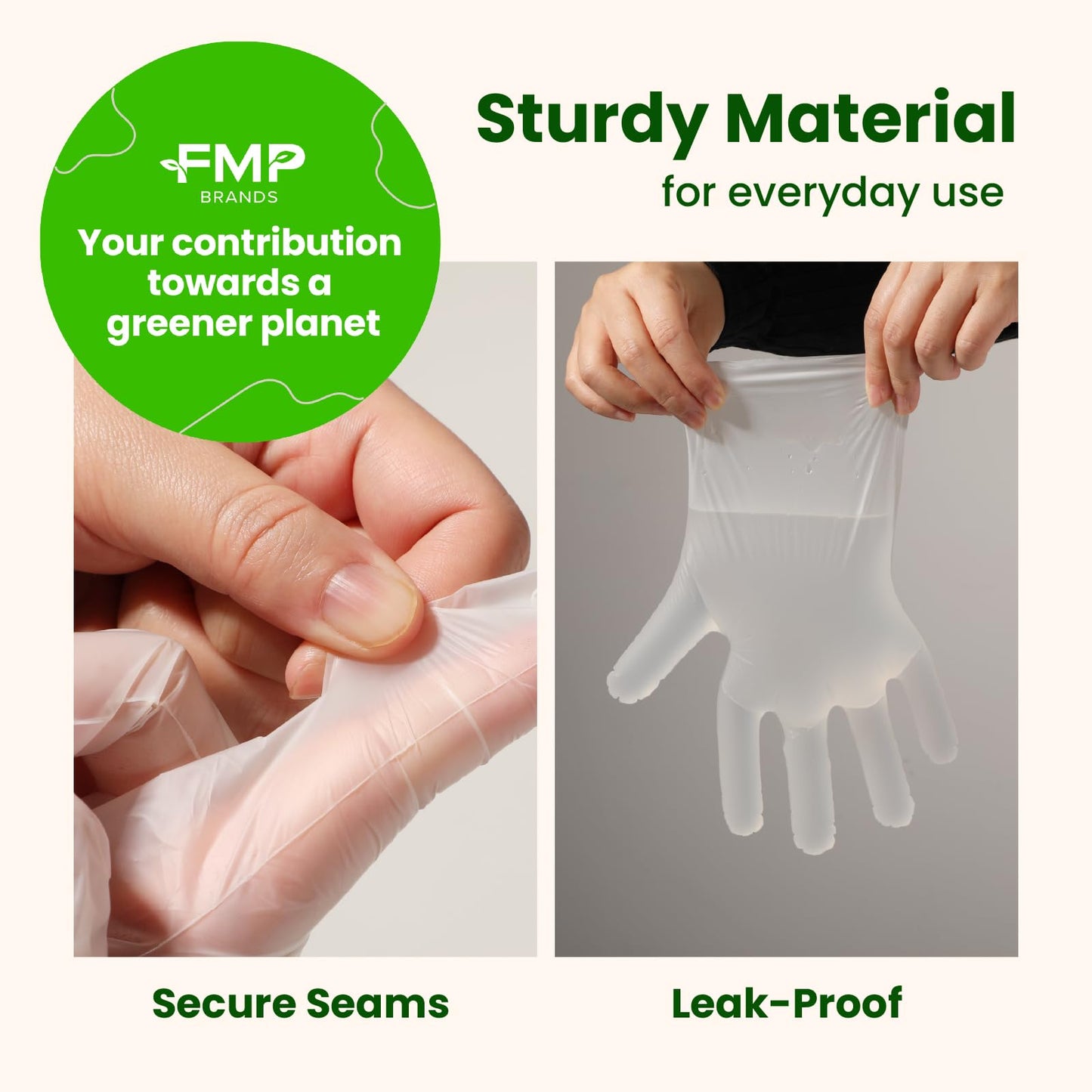 Fit Meal Prep 100/200/600/2000 Pack Compostable Food Prep Gloves Biodegradable Gloves, Cooking Gloves Food Safe Gloves