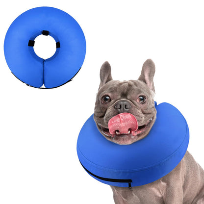 Supet Inflatable Dog Cone Collar Alternative After Surgery, Doggie Neck Donut Collar Recovery ECollar, Soft Dog Cone for Small Medium Large Dogs