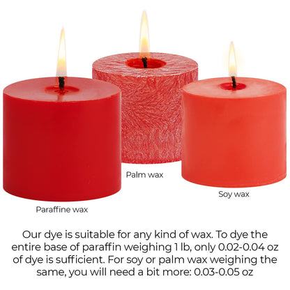 Candle Dyes for Soy Candle Making - Wax Сolor Dye Color Chips for Soy Wax - 16 Popular Colors Wax Dye Flakes