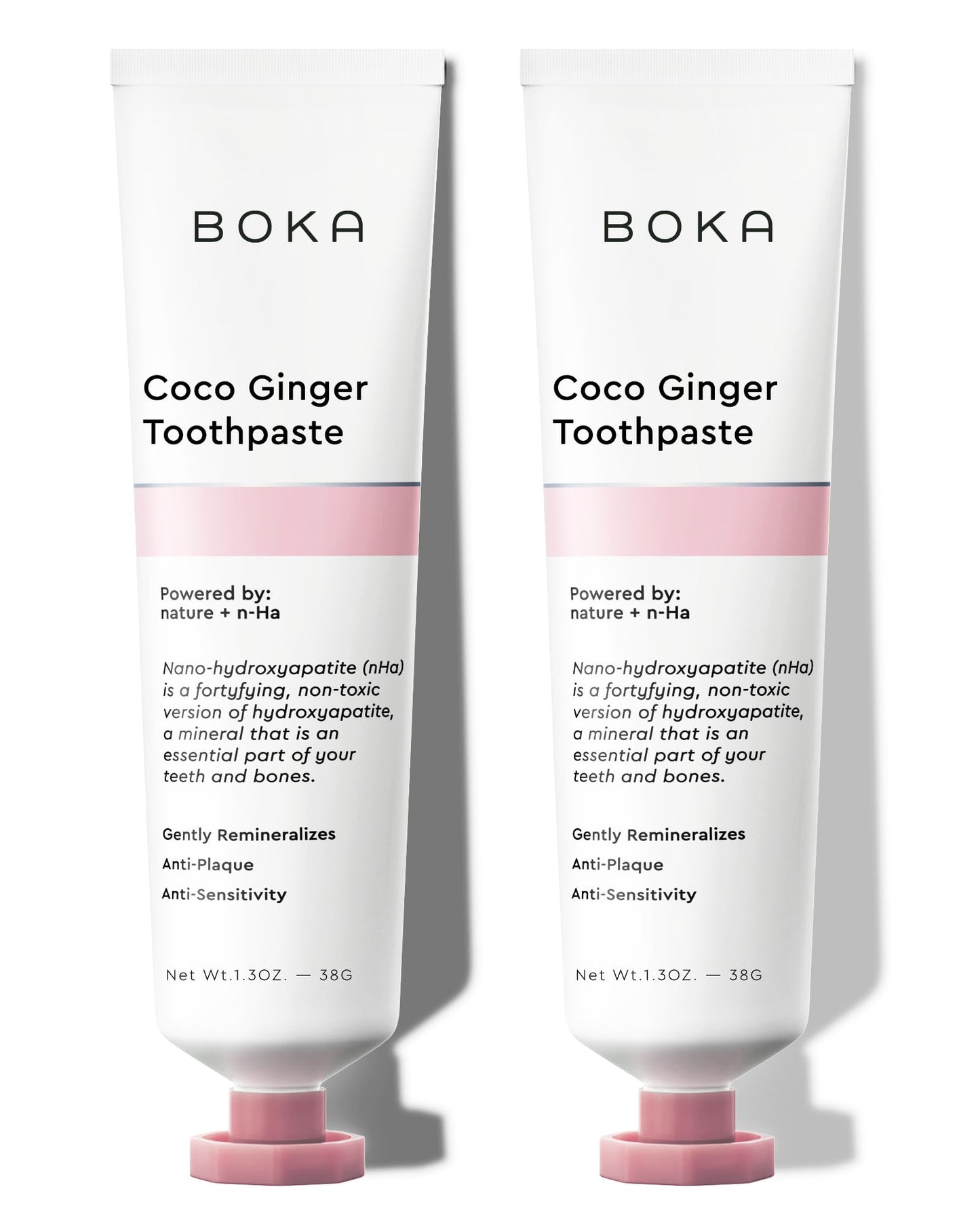Boka Fluoride Free Toothpaste Nano Hydroxyapatite, Stocking Stuffers Remineralizing, Whitening - Dentist Recommended for Adult, Kids Oral Care Ela Mint Flavor, 4 Fl Oz 1Pk US Manufactured
