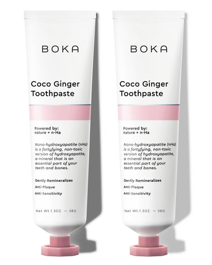 Boka Fluoride Free Toothpaste Nano Hydroxyapatite, Stocking Stuffers Remineralizing, Whitening - Dentist Recommended for Adult, Kids Oral Care Ela Mint Flavor, 4 Fl Oz 1Pk US Manufactured