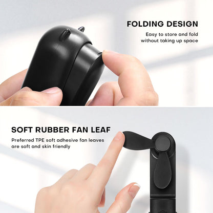 OHLGT Mini Ventilador Portátil: Silencioso, Recargable y Power Bank (9-15h)