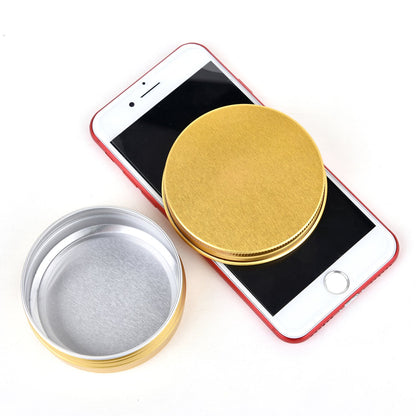 2oz 60ml Metal Storage Tins, Aluminum 2 oz Tins Jars Round Tin Containers, Empty Salve Jars Screw Top Tin Cans for Store Spices,Candies,Tea or Gift Giving,Gold(Pack of 14)
