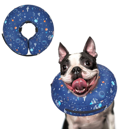 Supet Inflatable Dog Cone Collar Alternative After Surgery, Doggie Neck Donut Collar Recovery ECollar, Soft Dog Cone for Small Medium Large Dogs