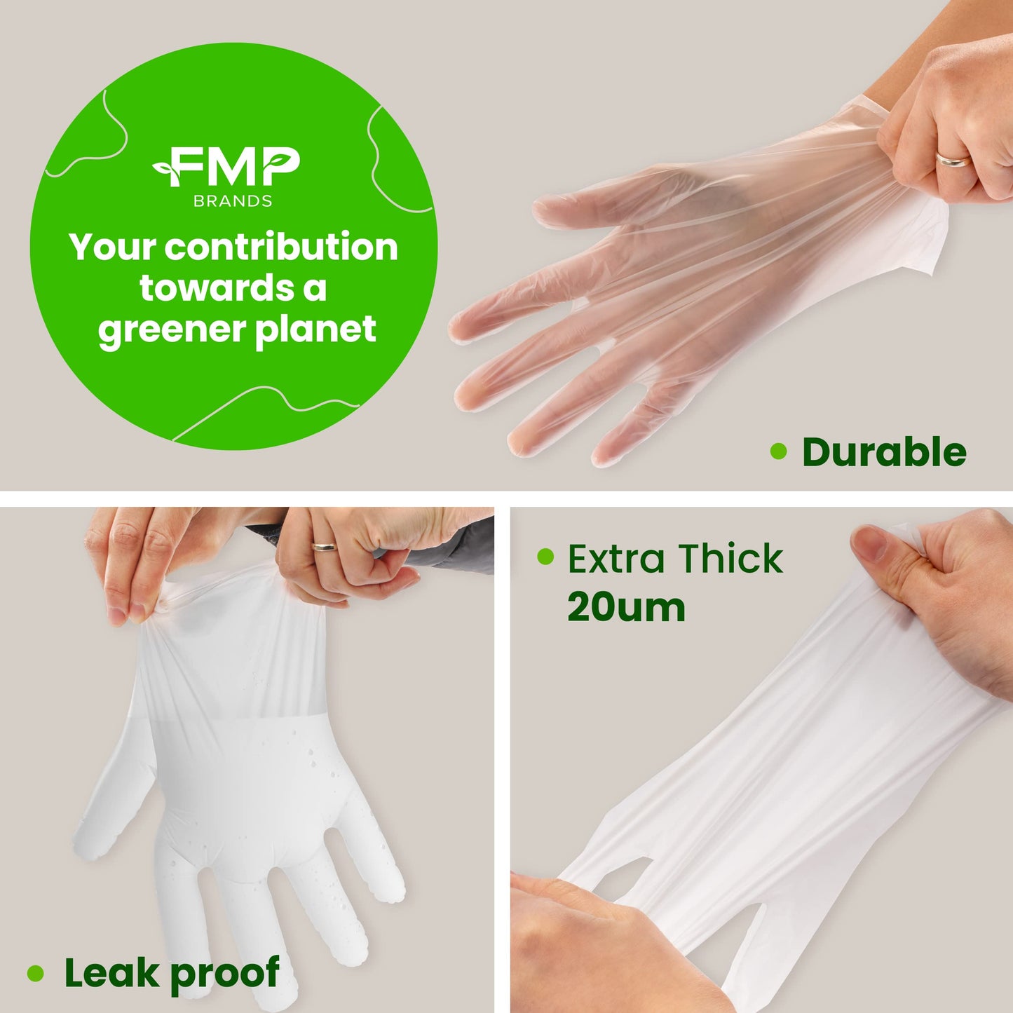 Fit Meal Prep 100/200/600/2000 Pack Compostable Food Prep Gloves Biodegradable Gloves, Cooking Gloves Food Safe Gloves