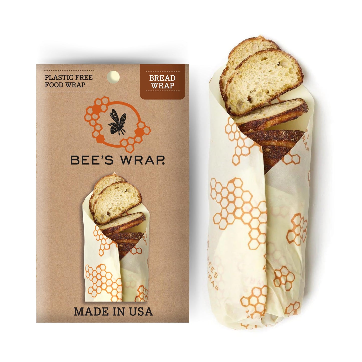 Bee's Wrap Reusable Vegan Alternative to Beeswax Food Wraps, Made in the USA, Eco Friendly Food Wraps, Sustainable Food Storage Containers, Organic Food Wraps, Bread Wrap for Homemade Bread, Vegan