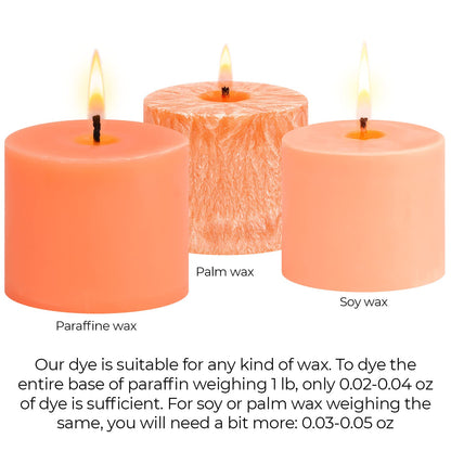 Candle Dyes for Soy Candle Making - Wax Сolor Dye Color Chips for Soy Wax - 16 Popular Colors Wax Dye Flakes