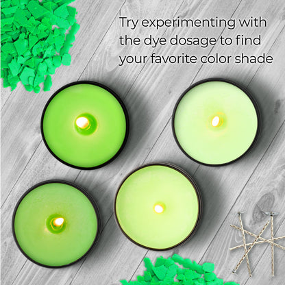 Candle Dyes for Soy Candle Making - Wax Сolor Dye Color Chips for Soy Wax - 16 Popular Colors Wax Dye Flakes