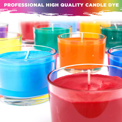Candle Dyes for Soy Candle Making - Wax Сolor Dye Color Chips for Soy Wax - 16 Popular Colors Wax Dye Flakes