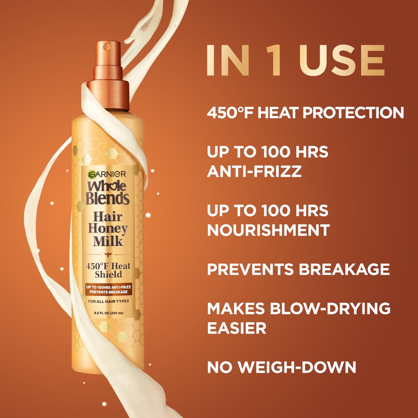 Garnier Whole Blends Honey Treasures Repairing Shampoo, for Dry, Damaged Hair, 22 Fl Oz, 2 Count (Packaging May Vary)