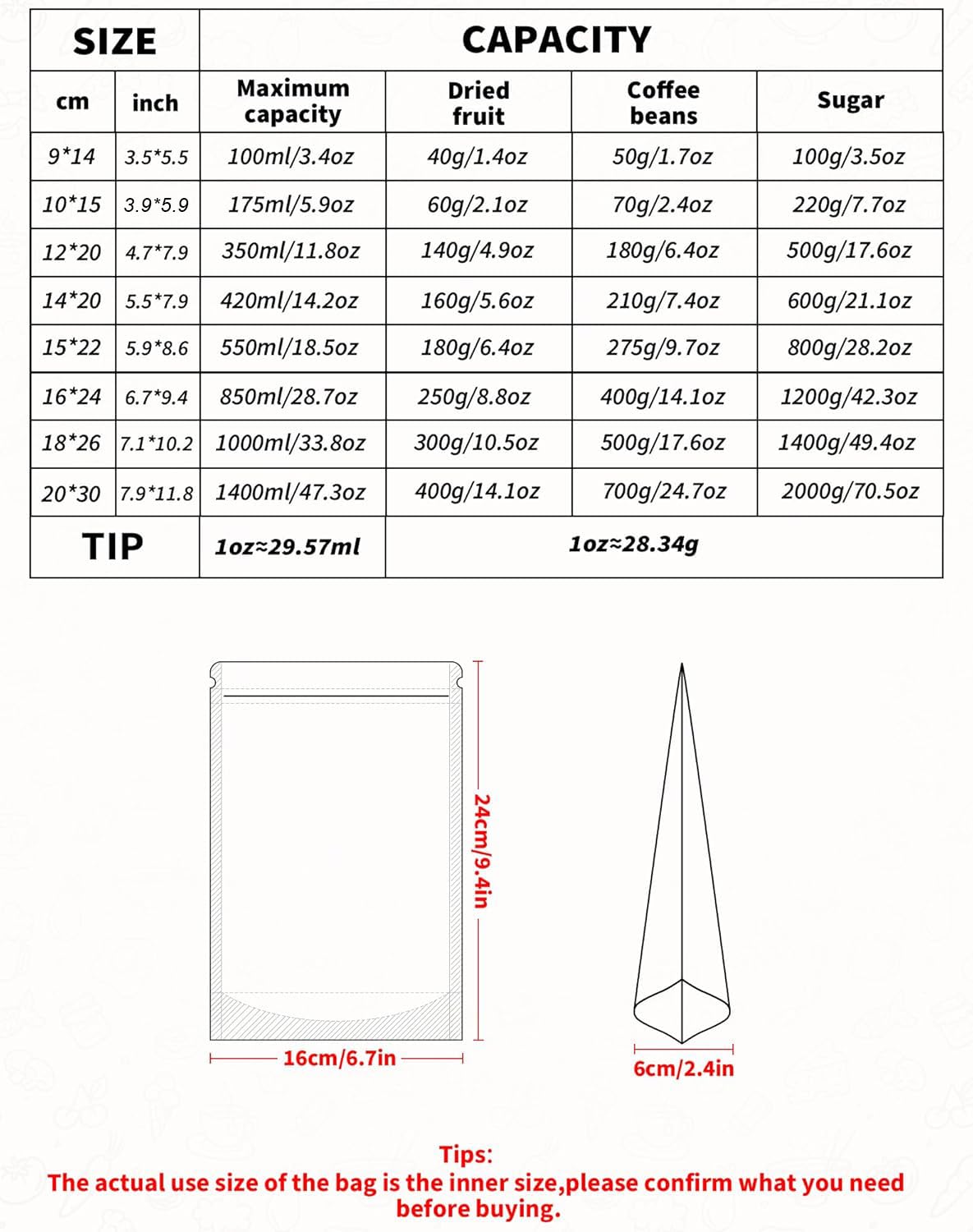 FireKylin 100 PCS Stand Up Pouches,3.5"x5.5" Kraft Bags With Window Clear Fornt Pouches Resealable Zip Lock Food Storage Brown