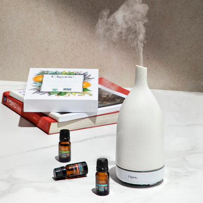 Cliganic Organic Essential Oils Set (Top 5) - 100% Pure Natural - Aromatherapy, Candle Making - Peppermint, Lavender, Eucalyptus, Lemongrass & Orange (Packaging May Vary)
