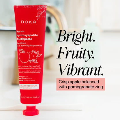 Boka Fluoride Free Toothpaste Nano Hydroxyapatite, Stocking Stuffers Remineralizing, Whitening - Dentist Recommended for Adult, Kids Oral Care Ela Mint Flavor, 4 Fl Oz 1Pk US Manufactured
