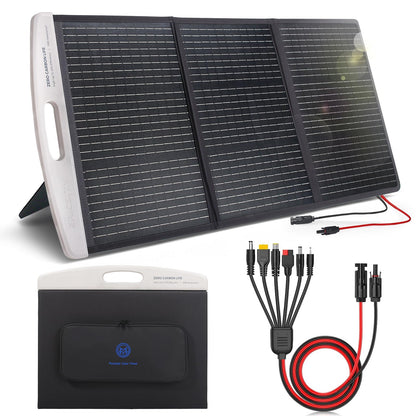 100W Portable Solar Panel,20V Foldable Solar Charger for Power Station Generator，Solar Panels with MC4 Connectors and 6in1 Solar Cable，23.5% High Efficiency IP65 Waterproof for RV, Camping, Blackout